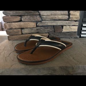 Men’s Coach leather flip-flops